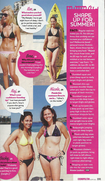 DS Fitness in Cosmo magazine